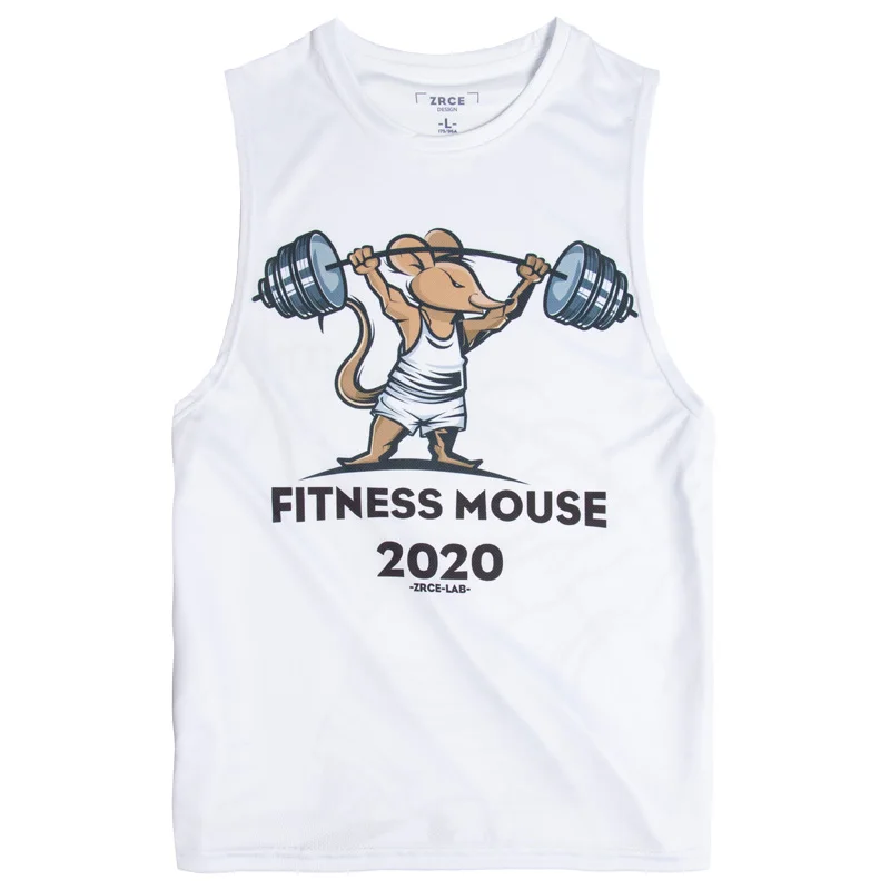 2020 Summer Muscle Mouse Sleeveless Men Tank Top Male Bodybuilding Clothes GymQuick Drying Vest Fitness Singlets tops | Мужская одежда