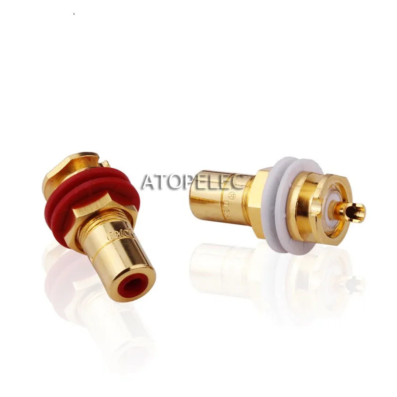 Позолоченные Латунные разъемы RCA (гнездо) 8 шт. CMC 816 WU для Hi-Fi аудио видео ТВ CD