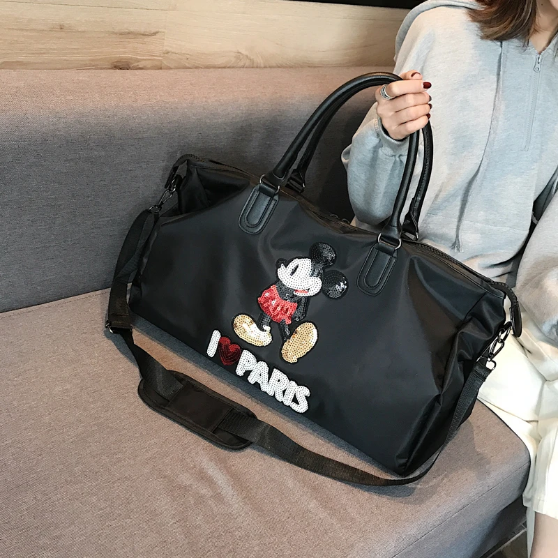 

Сумка для фитнеса и йоги Disney black Mickey mouse, многофункциональная вместительная водонепроницаемая сумка через плечо для мужчин и женщин, дорожна...