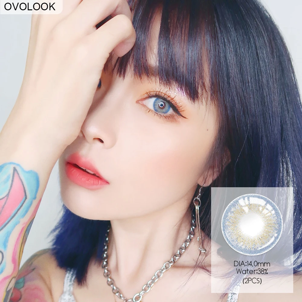 OVOLOOK 2 шт./пара линзы Цветной глазные контактные для глаз дикий Красота