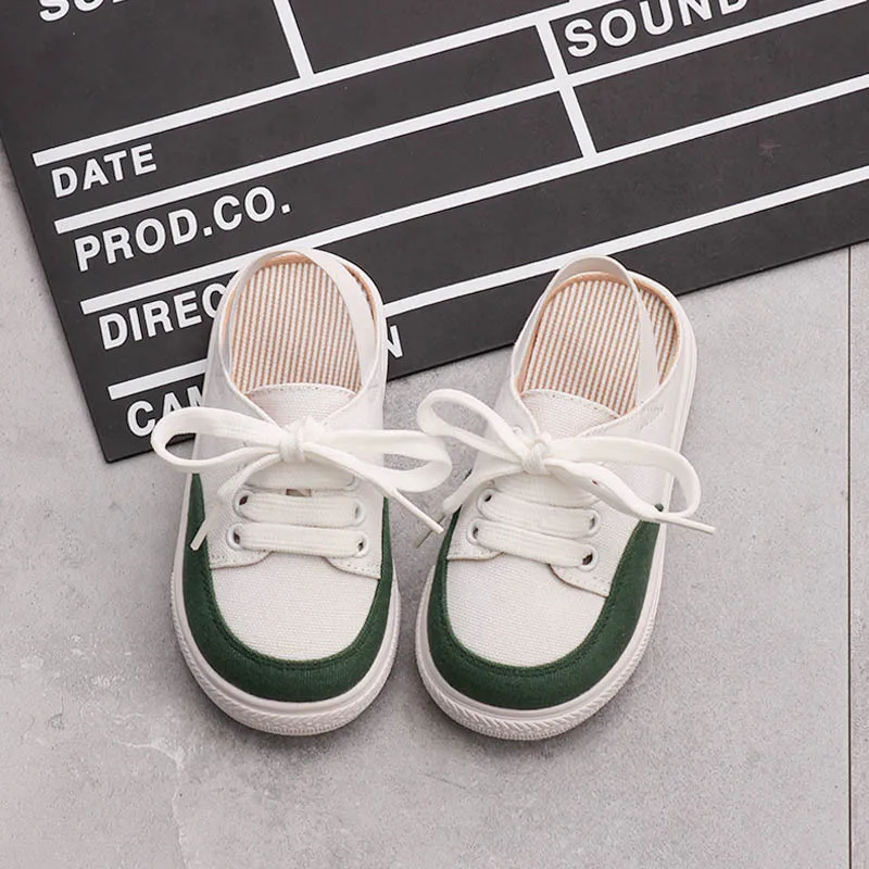 

2021 Baby Breathable Canvas Sandals Girls Casual Shoes Summer Children Slippers Toddler Boys Shoes Kids Sports Soft Sandals