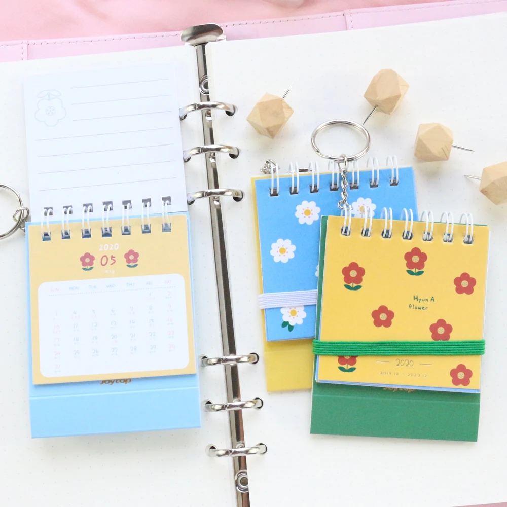 Domikee новый милый мини 2020 год карманный календарь офис школа студент цветочный