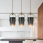 Винтажный подвесной светильник в скандинавском стиле, дизайнерская Витражная лампа, прикроватный светодиодный подвесной светильник для обеденного стола