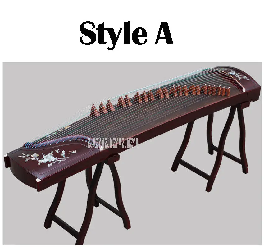 Guzheng Инструмент из цельного дерева ручная резьба профессиональная производительность guzheng с полным набором роскошных аксессуаров XSb001 - Цвет: A