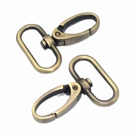 1 2 swivel clasp antique bronze oval ring lobster clasp claw push gate trigger clasps swivel snap hooks for keychain bag 2pcs