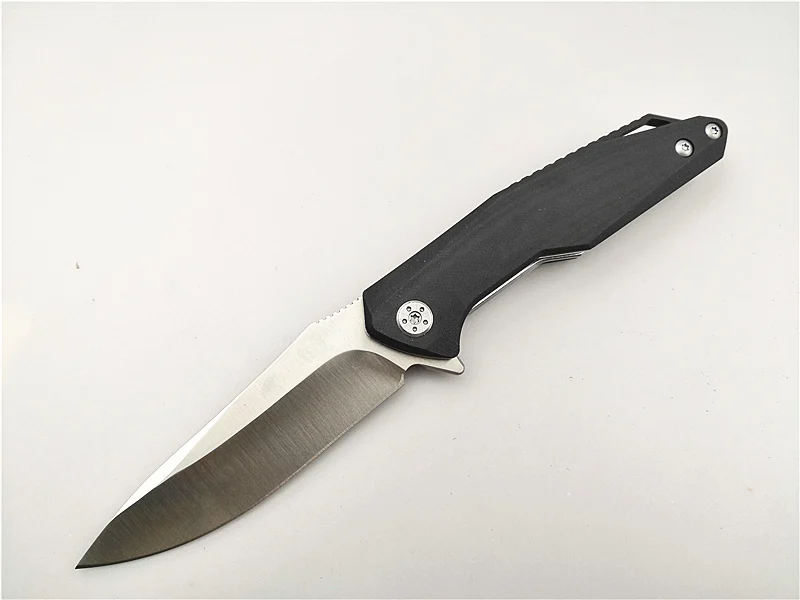 Black G10 Карманный нож для повседневного использования KESIWO KS12 шарикоподшипник Флиппер складной нож D2 лезвие для кемпинга открытый охотничий Походный нож садовый ручной инструмент - Цвет: Black G10