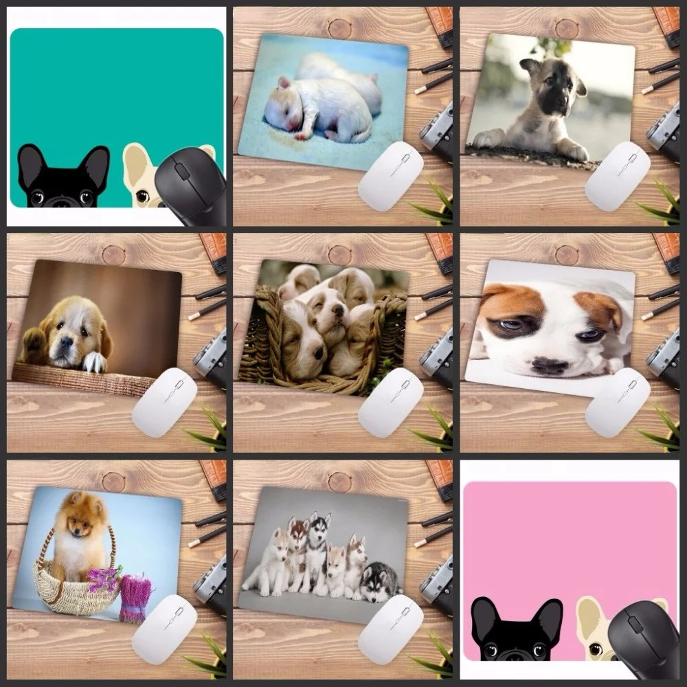 

OUIO Promotion Russian Cute Dog Small Mouse Pad Office Creative Mouse Pad Gaming Mouse Pad 220X180X2MM Computer Mouse Pad Mini