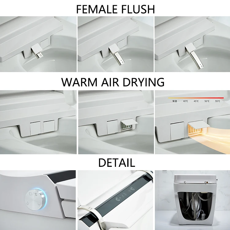 

Sanitary Ware Luxury Bathroom Ceramic Smart Toilet Intelligent Smart Electric One Piece Bidet Toilet