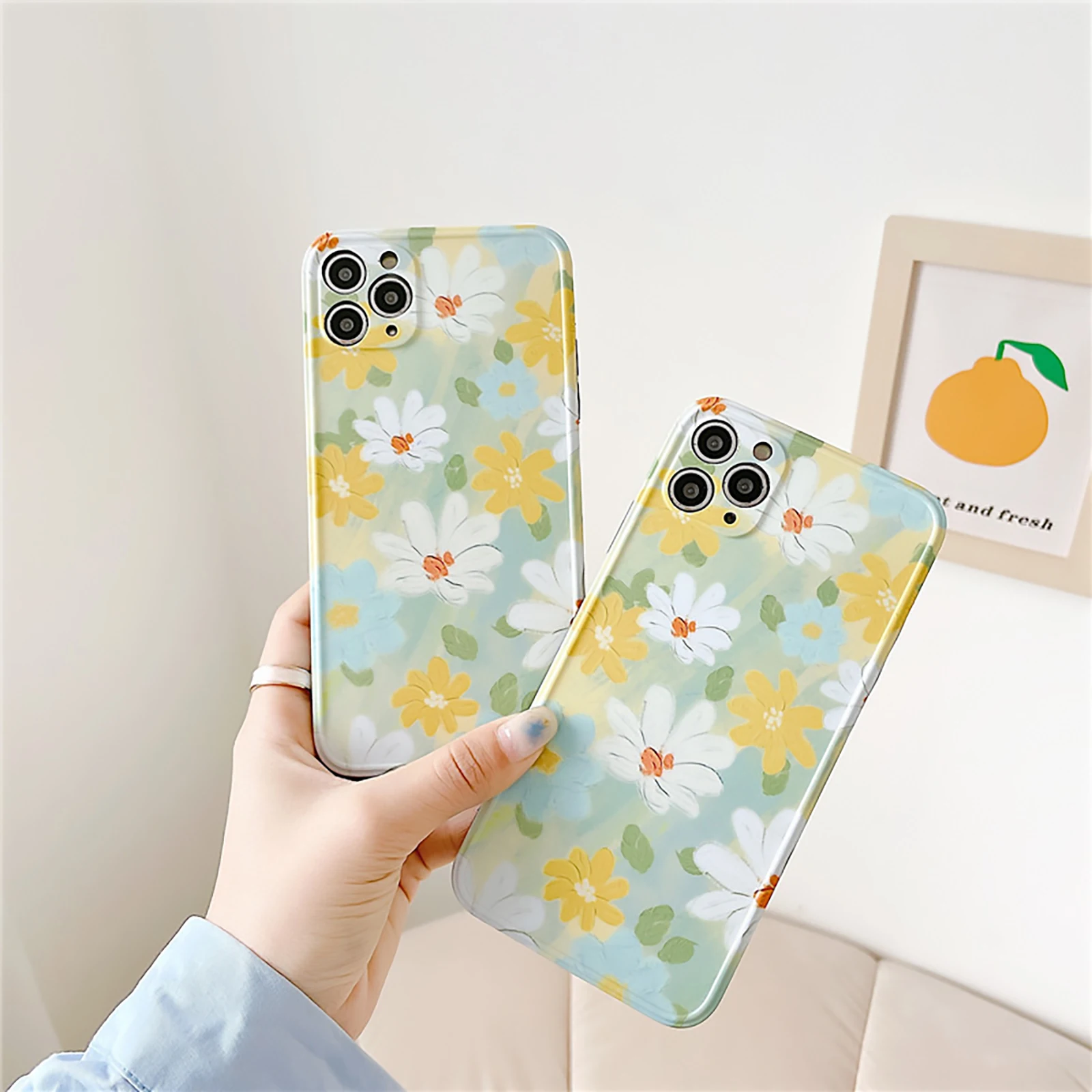

New Pattern Girls Flower Phone Case Cover for Iphone 12 Pro Max X XR XS MAX 6 7 8 Plus 11 Pro MAX