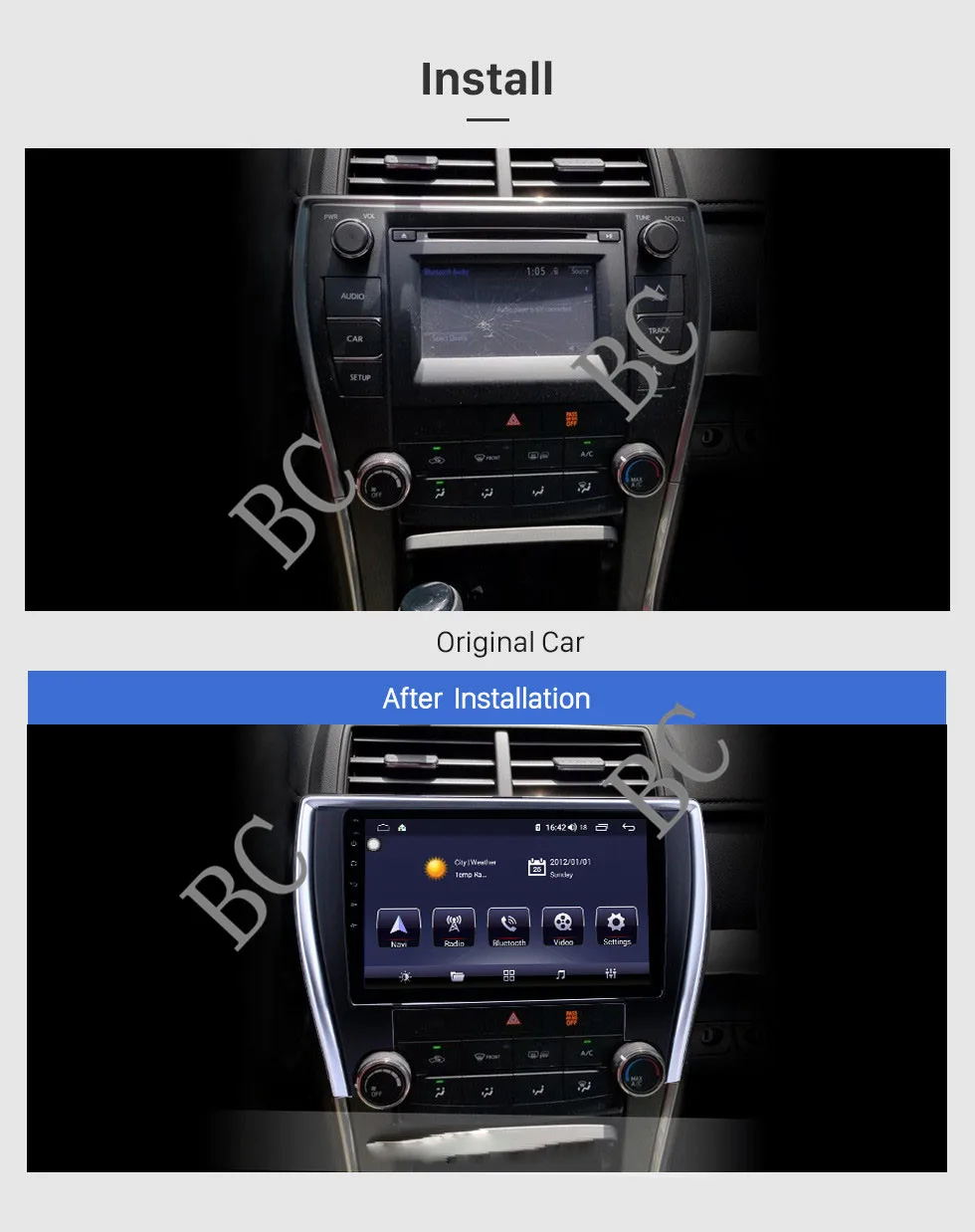 10 1 &quotAndroid 0 автомобильный мультимедийный плеер для Toyota Camry 2015-17 Версия США стерео