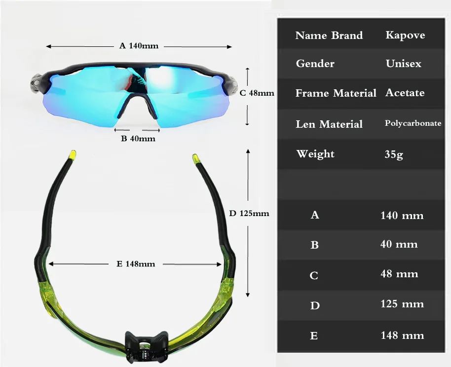 5 Lens Polarized Glasses Women Men Outdoor Sports Cycling Running sunglasses Bicycle MTB Eyewear Road Racing Bike Riding Goggle