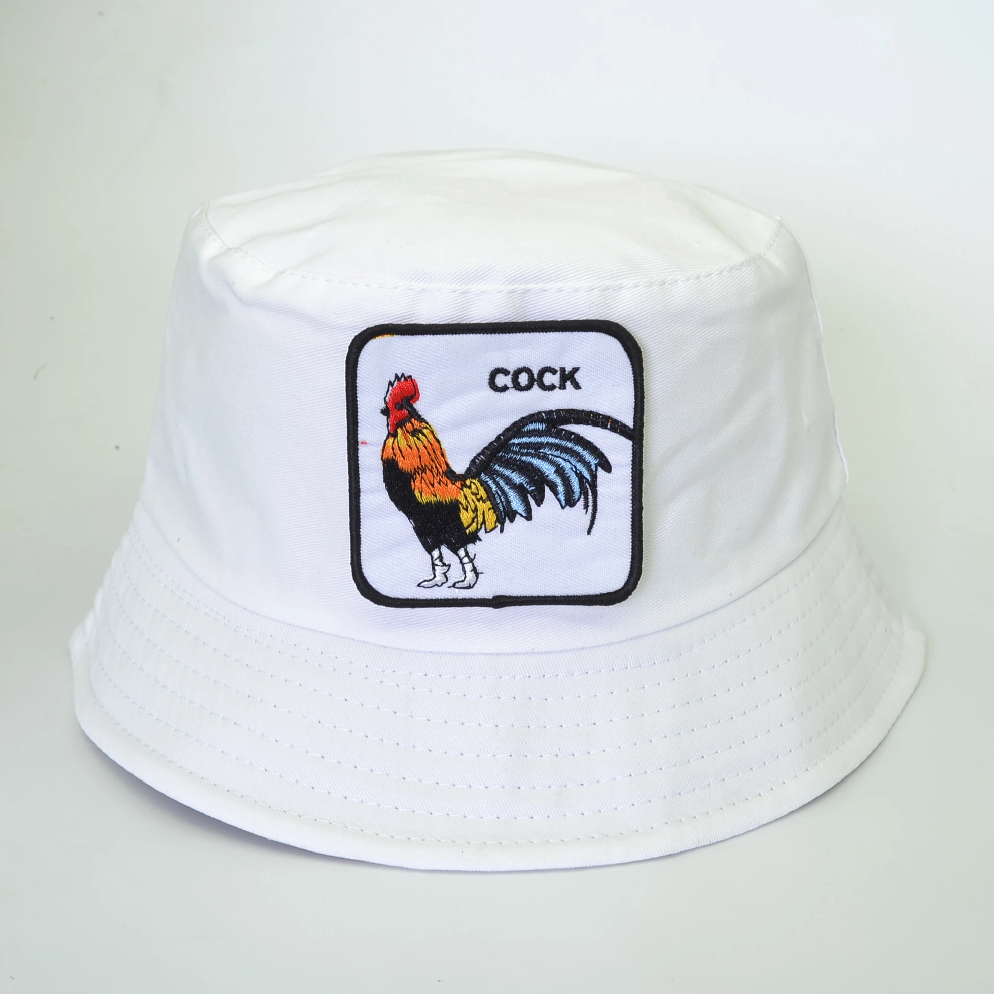 Животное вышивка Панама Шляпы harajuku поп для мужчин женщин хип хоп козырек кепки открытый Рыбацкая шляпа