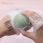 Губка Brainbow Konjac, 1 шт., 100% натуральный спонж Конняку для очищения пор лица, губка для мытья лица, инструменты для ухода за кожей лица