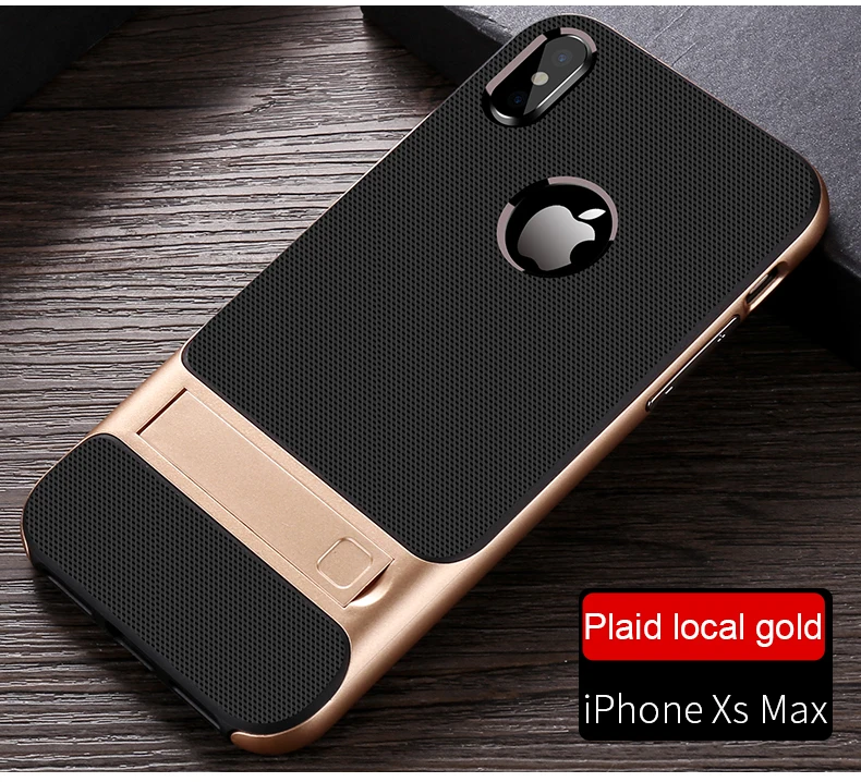 Для iPhone 11 Pro Max Чехлы ударопрочный чехол из смешанных материалов задняя крышка Подставка для Apple iPhone XR X Xs 6 6s s 7 8+ Plus Полный чехол для телефона