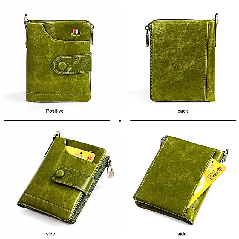 Винтаж Rfid маленький кошелек женский Для женщин из натуральной кожи короткие