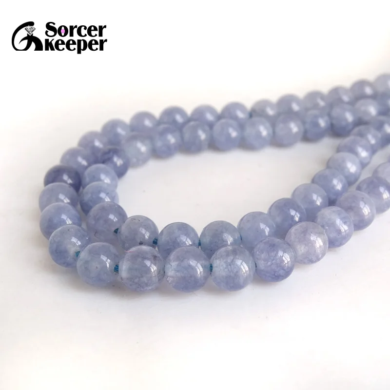 8 мм 10 круглый синий натуральный камень кристалл свободные бусины нить 15 &quotдля