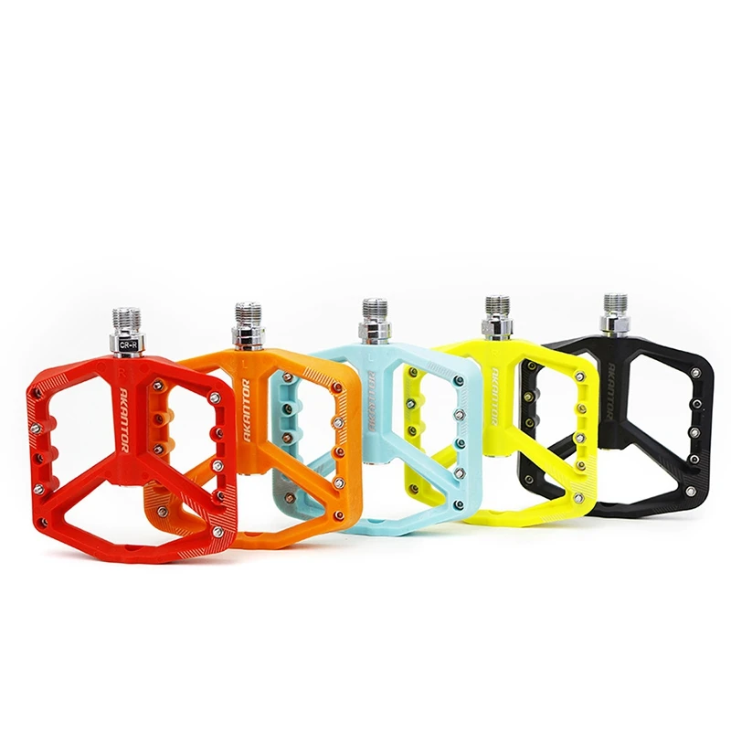 

AKANTOR AK Bicycle Pedal Big Pedals Nylon Anti-Skid Bearing Pedals for MTB BMX Mountain Road Bike Accessory