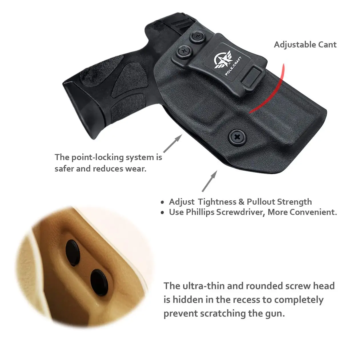 Кобура Телец G2C IWB Kydex для 9 мм и Millennium PT111 G2 / PT140 с пистолетным внутренним поясом