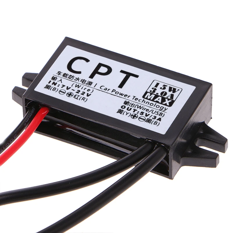 Преобразователь постоянного тока 12 В в 5 3 А 2 USB автоматический регулятор мощности