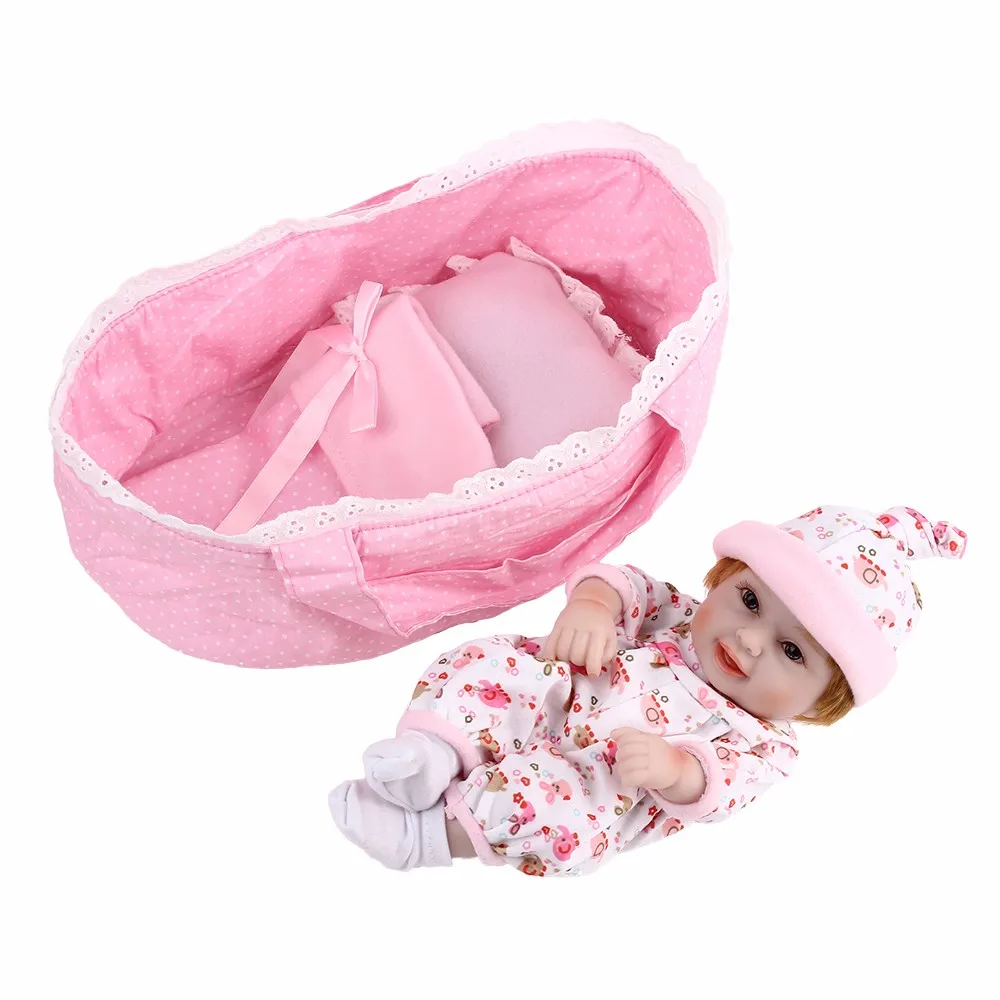 Полный силиконовый мини Reborn Детская кукла виниловая Baby Alive игрушки девушки