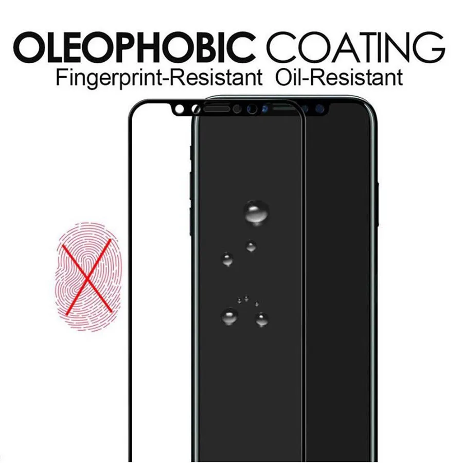 0.3mm glass Carbon Fiber 3D Curved Soft Edge Coated Tempered Glass For iPhone X iphone 8x Screen Protector Film | Мобильные телефоны