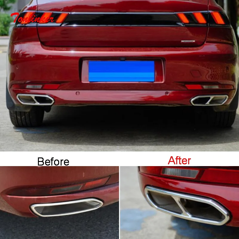 Tonlinker внешняя двойная переменная 2 4 наклейка на горло хвоста для Peugeot 508 2019