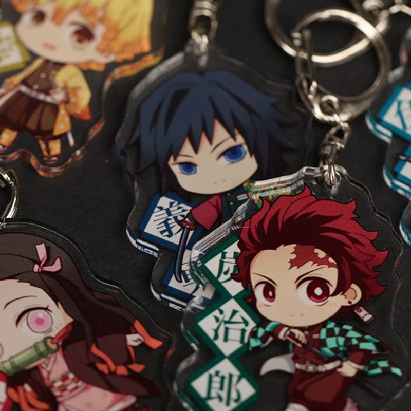 Аниме демон убийца: Kimetsu no Yaiba акриловый брелок для ключей Косплей Аниме Подарки