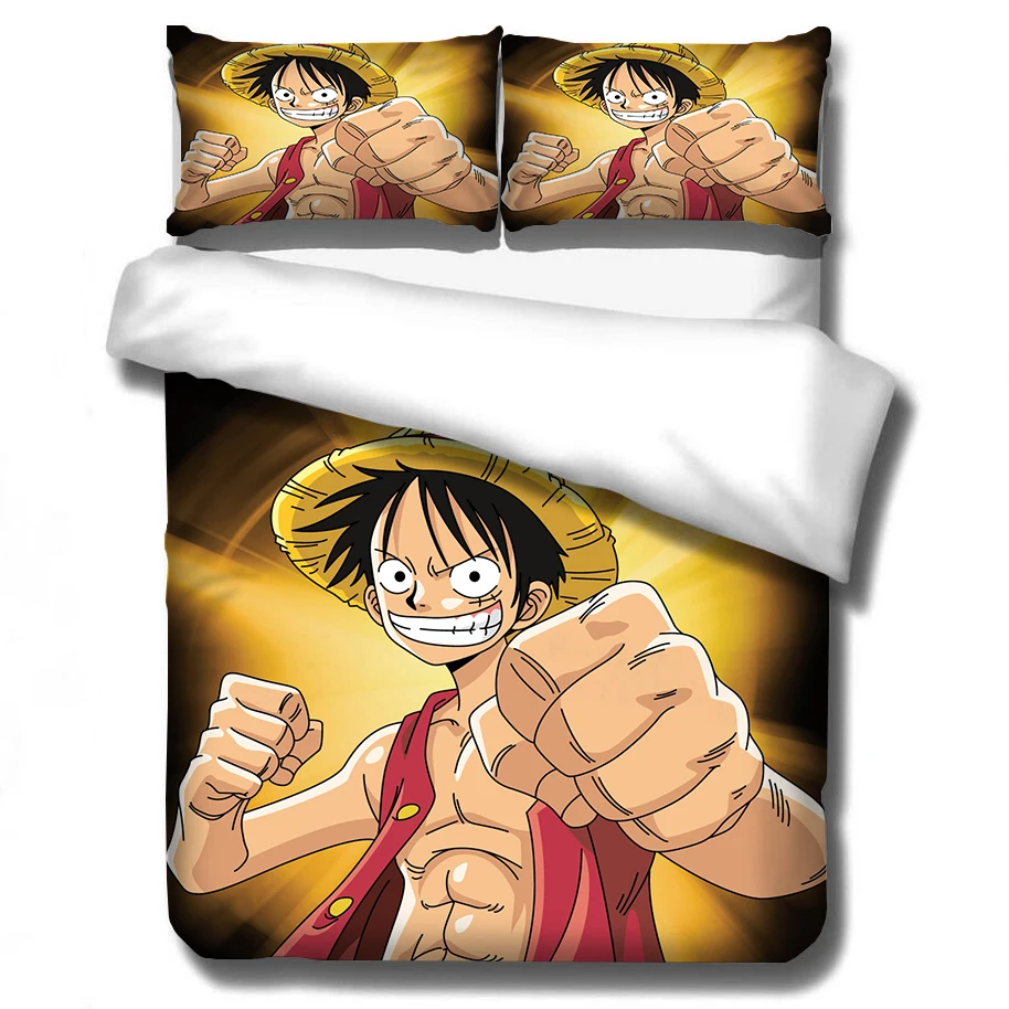 

One Piece Bedding Set Duvet Cover Pillowcases Anime 3D Printed Comforter Bedding Sets Bedclothes Bed Linen (NO Sheet)