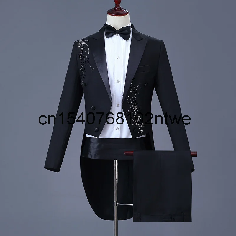 

Мужской прямой костюм-смокинг 20020, костюм для пианино, костюм для выступления, мужской костюм для выступления хора, проводника