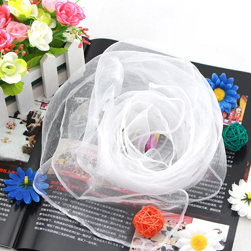 Прозрачный летний шарф для женщин однотонный головной платок блестящий тонкий