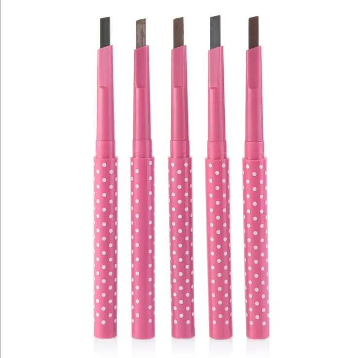 Водостойкий стойкий карандаш для бровей 5 цветов чёрный серый коричневый