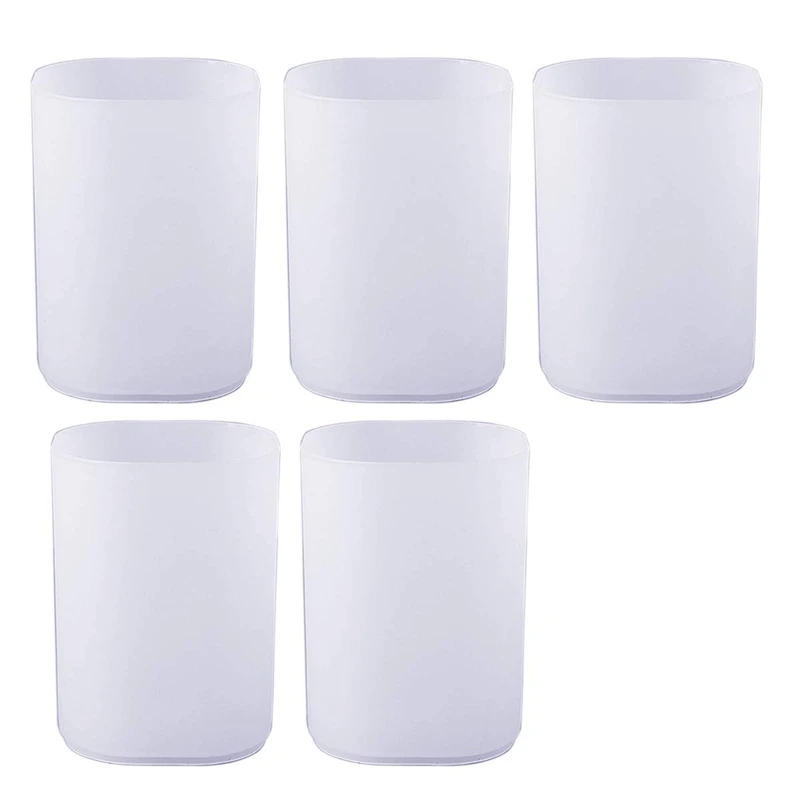 

5 Pack Pencil Pen Holder Cup Containers Makeup Desk Organizer Storage for Office School Home Supplies (5 Pack))