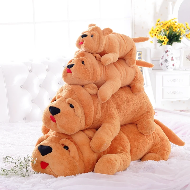Горячие набитые плюшевые собаки Sharpei Мопс Прекрасный щенок игрушка детские