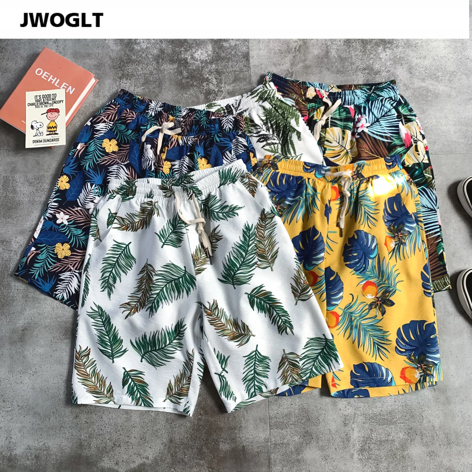 Прямая поставка летние мужские шорты с завязкой на талии Модные свободные