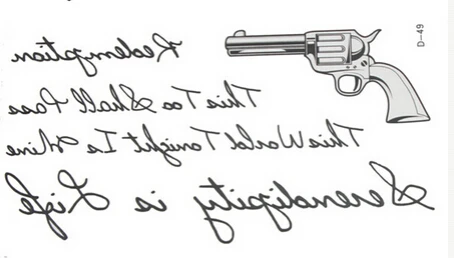 

Временные татуировки наклейки Временные боди-арт трафарет супермодели дизайнов водостойкие буквы пистолет татуировки узор для женщин Гор...