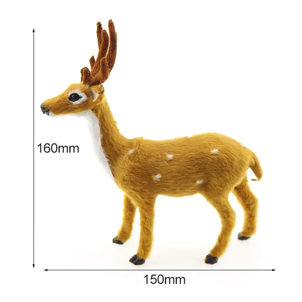 

Lovely Simulation Reindeer Christmas Ornament Plush Plastic Cute Deer Children Toy Christmas Tree Home Decorations