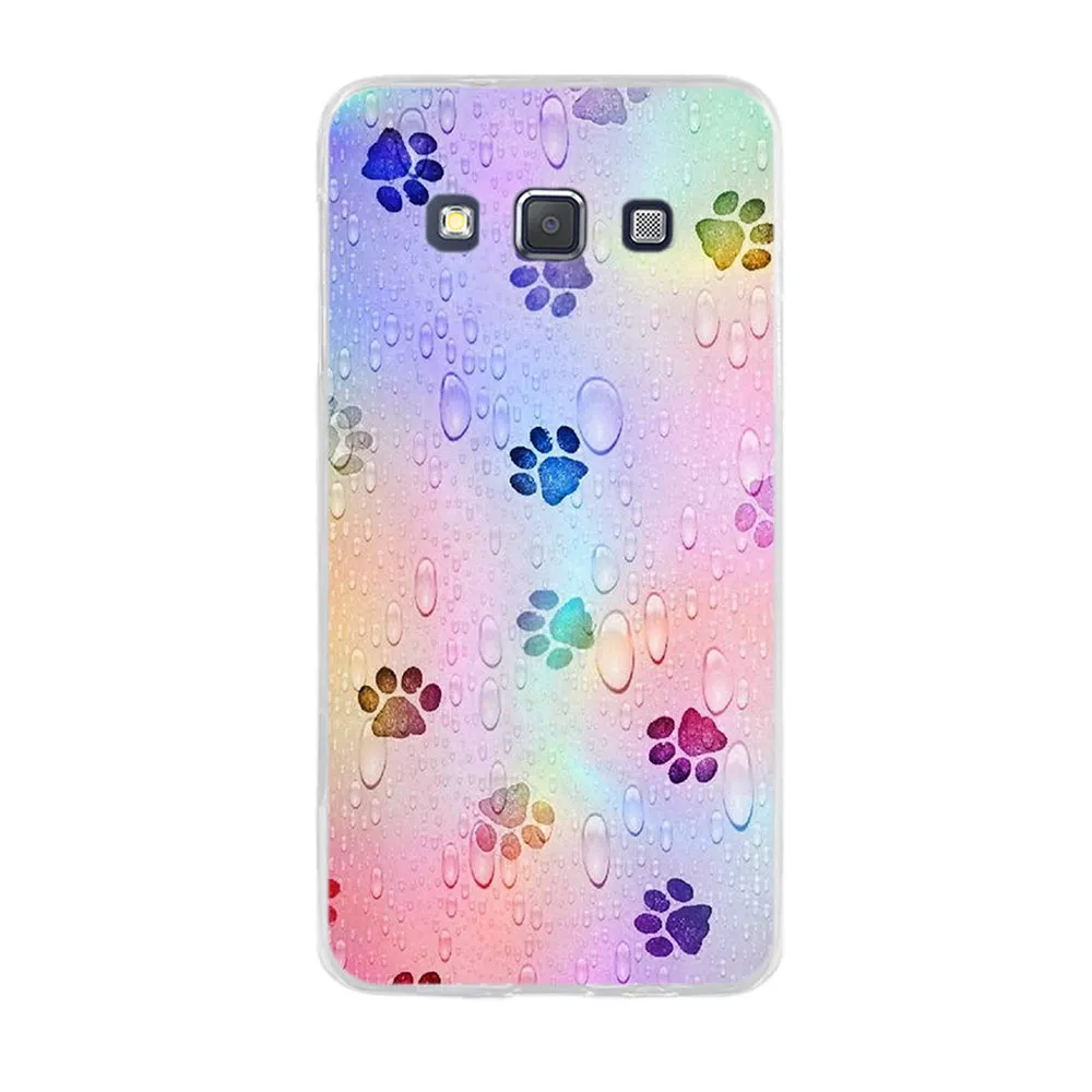 Для Samsung Galaxy A3 2015 задний Чехол Мягкий силиконовый чехол для Тонкий цветочный узор