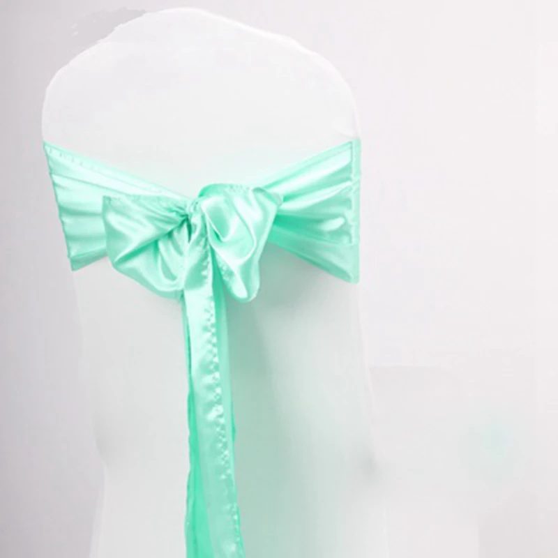 40 цветов атласный пояс Свадебный высококачественный бант на стул для чехлов