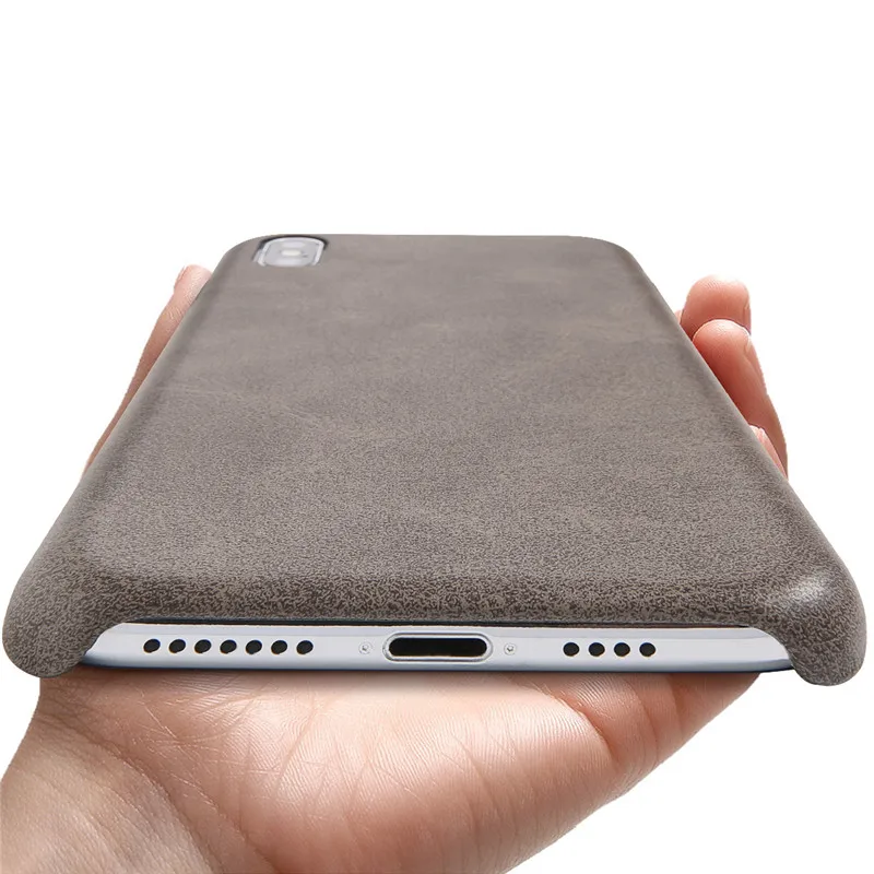 Lovebay кожаный чехол для телефона iPhone 6 6S 7 8 Plus Ретро Бизнес Жесткий ПК три границы s X