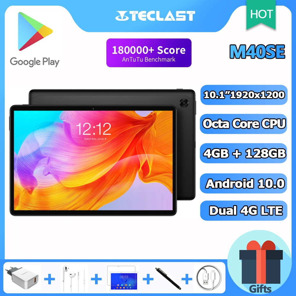 Teclast M40SE планшетный ПК с системой андроида 10 1 &quot 4 Гб Оперативная память 128 ГБ