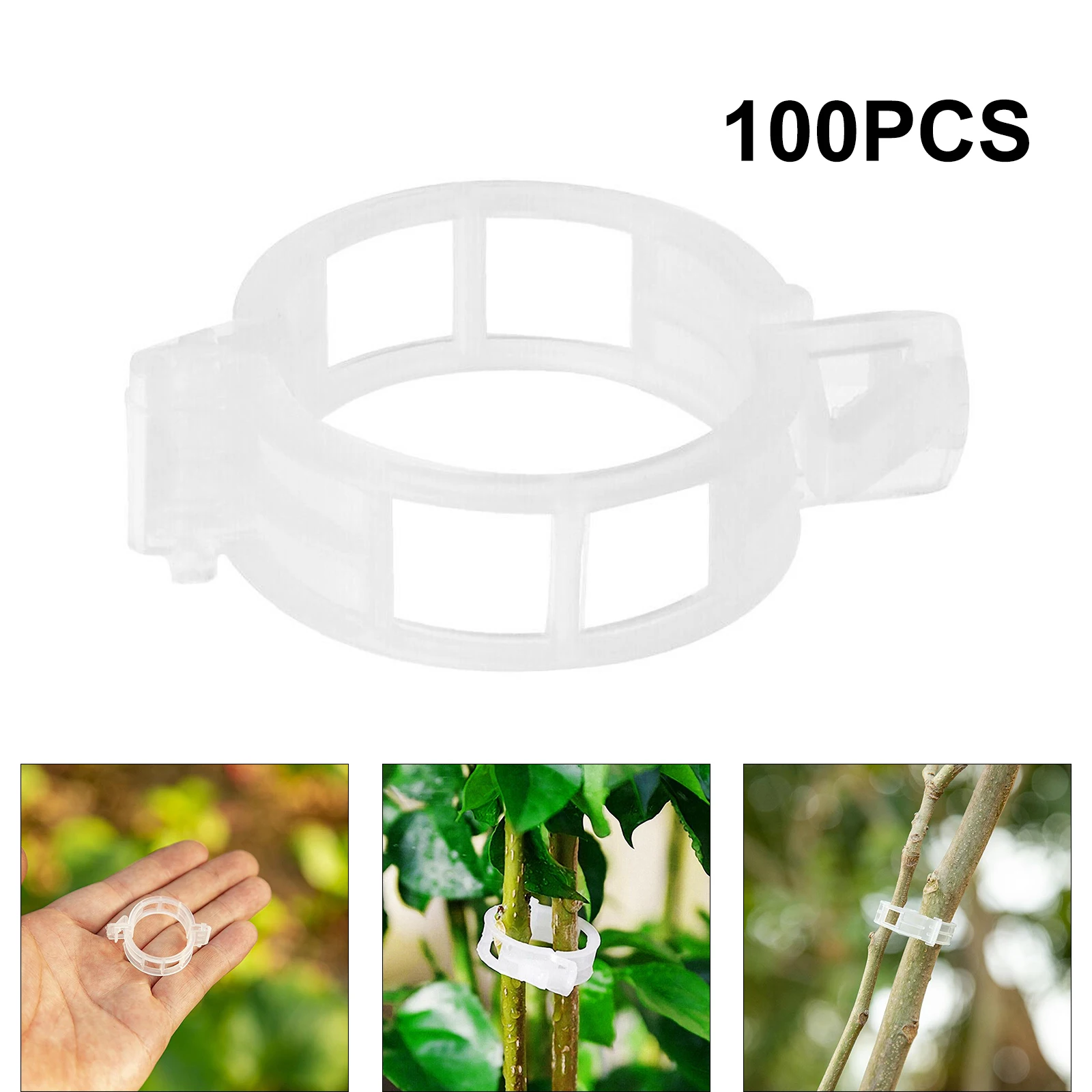 

100x Plant Support Clips Trellis Vine Plants Greenhouse Vegetables Indoor