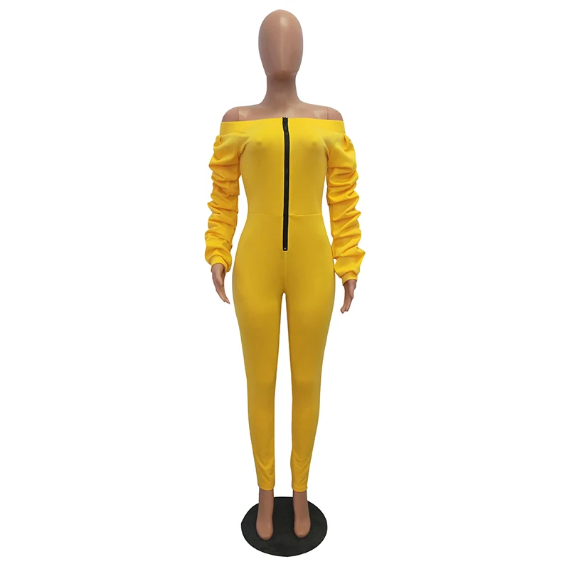 Echoine Модный комбинезон с вырезом лодочкой открытыми плечами высокая