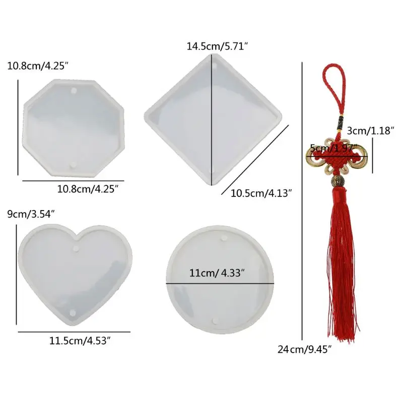 

Handmade Car Charms Pendants Resin Mold Home Decor Hanging Resin Casting Molds T4MD