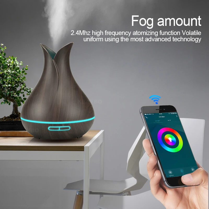 Ароматерапия KBAYBO 400 мл деревянная машина для дома ультразвуковой увлажнитель