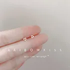 Серьги-гвоздики женские летние в форме сердца