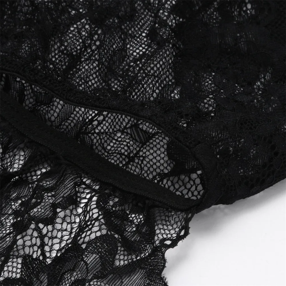 

Babydoll Sexy Lingerie Women Black Lace Transparent Erotic Underwear Backless Temptation Intimate Porno Sexy Costumes Langerie