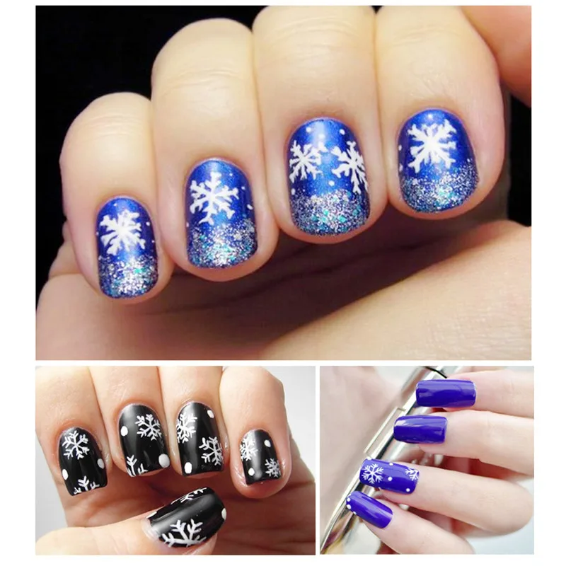 Высокое качество дизайн ногтей Рождественская Снежинка наклейка для маникюра