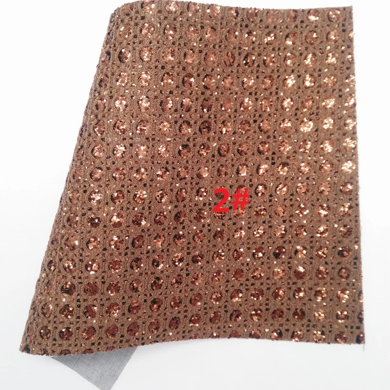 Тканевая ткань с коричневыми блестками тканевая из искусственной кожи листы