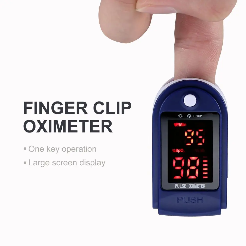 

Led Digital Screen Fingertip Oximeter Highlight Display Oximeter Blood Oxygen Sleeping Monitor Detector Health Tool