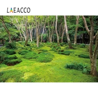 laeacco natural backgrounds green grass shrub tree spring park garden scenic photographic backdrop photocall photo studio